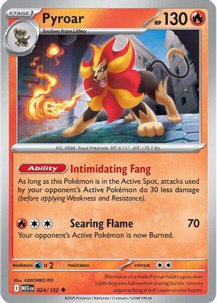 Pyroar 024/132  ME01 Mega Evolution