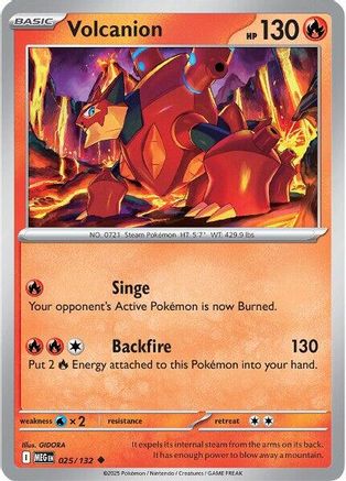 Volcanion 025/132 - Reverse Holofoil ME01 Mega Evolution