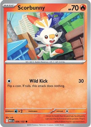 Scorbunny 026 - Reverse Holofoil ME01 Mega Evolution