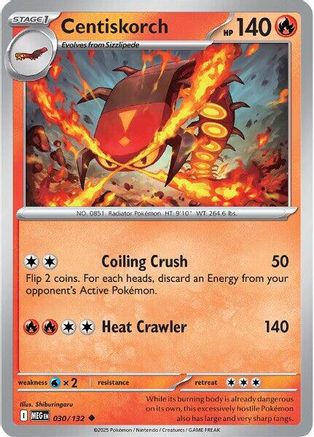 Centiskorch 030/132 - Reverse Holofoil ME01 Mega Evolution