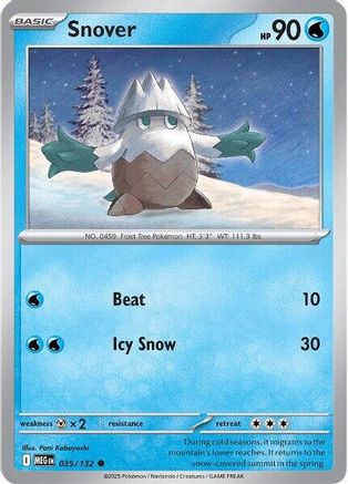 Snover 035/132 - Reverse Holofoil ME01 Mega Evolution