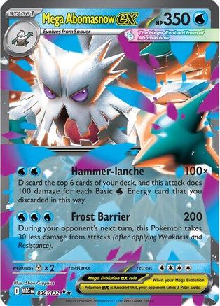 Mega Abomasnow ex 036/132 - Holofoil ME01 Mega Evolution