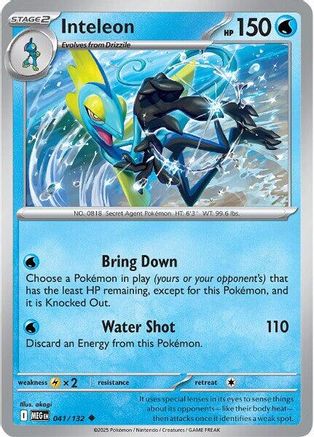 Inteleon 041/132 - Reverse Holofoil ME01 Mega Evolution