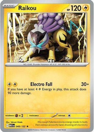 Raikou 048/132 - Reverse Holofoil ME01 Mega Evolution