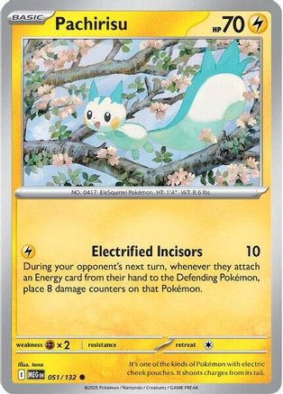 Pachirisu 051/132- Reverse Holofoil ME01 Mega Evolution