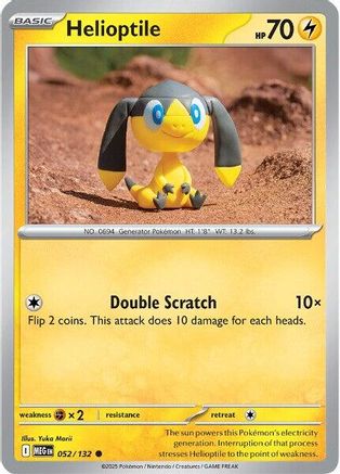 Helioptile 052/132 - Reverse Holofoil ME01 Mega Evolution