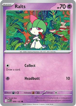 Ralts 058 - Reverse Holofoil ME01 Mega Evolution