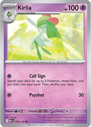 Kirlia 059/132 - Reverse Holofoil ME01 Mega Evolution