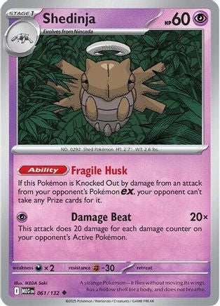 Shedinja 061/132 - Reverse Holofoil ME01 Mega Evolution