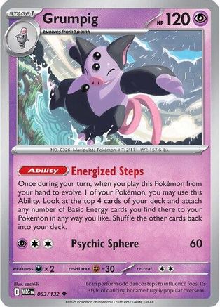 Grumpig 063/132 - Reverse Holofoil ME01 Mega Evolution