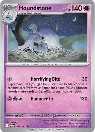 Houndstone 066/132 - Reverse Holofoil ME01 Mega Evolution