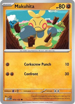 Makuhita 072/132 - Reverse Holofoil ME01 Mega Evolution