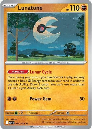 Lunatone 074/132 - Holofoil ME01 Mega Evolution
