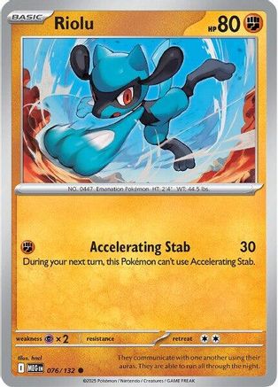 Riolu 076/132 - Reverse Holofoil ME01 Mega Evolution