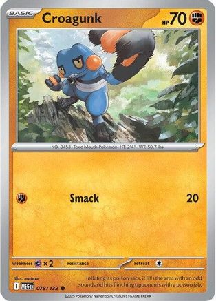 Croagunk 078/132 - Reverse Holofoil ME01 Mega Evolution