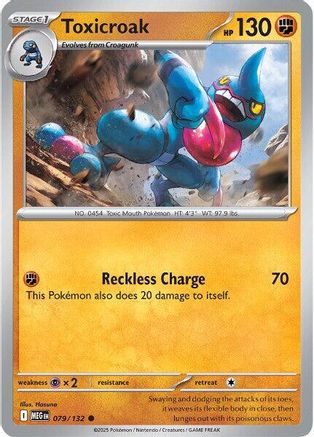 Toxicroak 079/132 - Reverse Holofoil ME01 Mega Evolution