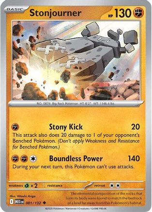Stonjourner 081/132 - Reverse Holofoil ME01 Mega Evolution