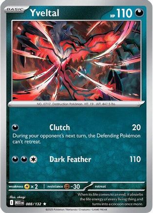 Yveltal 088/132 - Reverse Holofoil ME01 Mega Evolution
