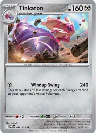 Tinkaton 098/132 - Reverse Holofoil ME01 Mega Evolution