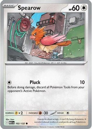 Spearow 102/132 - Reverse Holofoil ME01 Mega Evolution