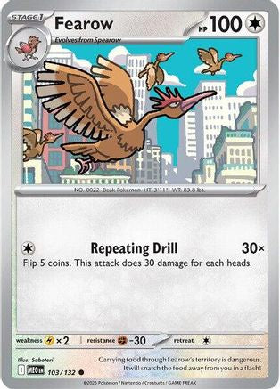 Fearow 103/132 - Reverse Holofoil ME01 Mega Evolution