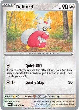 Delibird 105/132 - Reverse Holofoil ME01 Mega Evolution