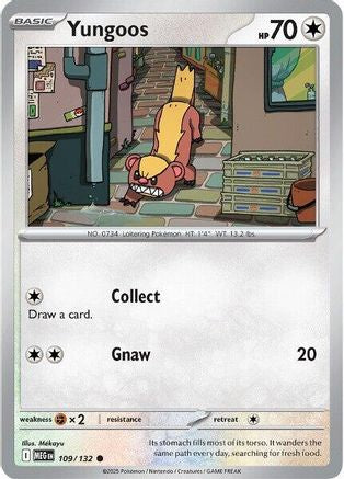 Yungoos 109/132 - Reverse Holofoil ME01 Mega Evolution