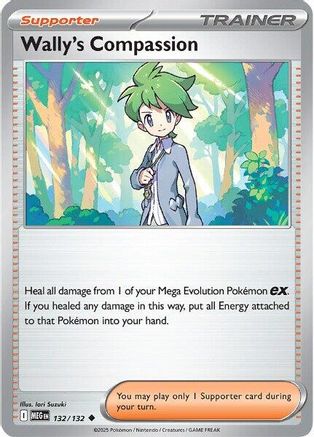 Wally's Compassion 132/132 - Reverse Holofoil ME01 Mega Evolution