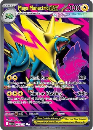 Mega Manectric ex 158/132 - Holofoil ME01 Mega Evolution