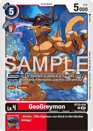 GeoGreymon [BT23-010] [Hackers' Slumber]