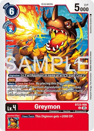 Greymon [BT23-008] [Hackers' Slumber]