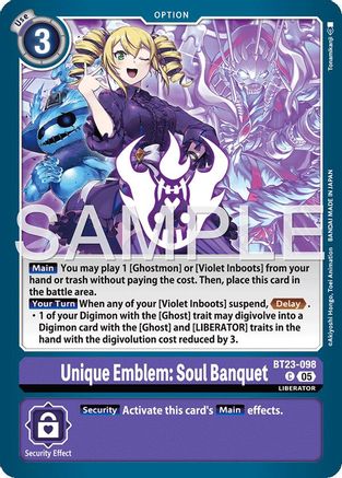Unique Emblem: Soul Banquet [BT23-098] [Hackers' Slumber]