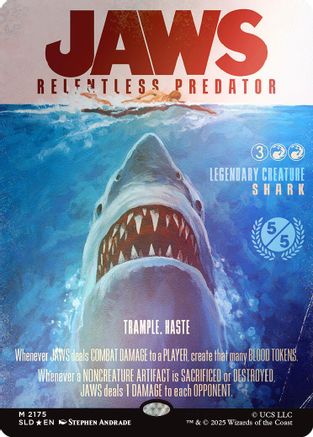 Jaws, Relentless Predator (Rainbow Foil) (SLD-2175)  Foil - Secret Lair Drop Series