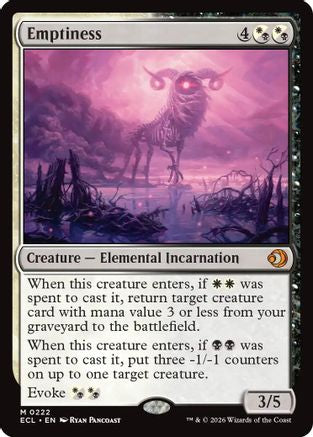Emptiness (ECL-222)  - Lorwyn Eclipsed