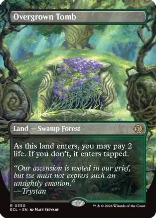 Overgrown Tomb (Borderless) (ECL-350)  - Lorwyn Eclipsed