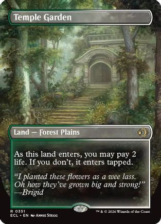 Temple Garden (Borderless) (ECL-351)  Foil - Lorwyn Eclipsed