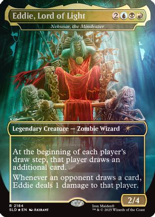 Eddie, Lord of Light - Nekusar, the Mindrazer (Rainbow Foil) (SLD-2184)  Foil - Secret Lair Drop Series