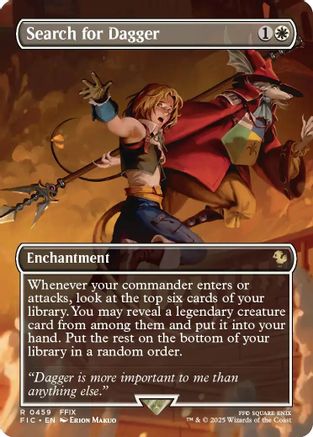 Search for Dagger (Borderless) (FIC-459)  Foil - Commander: FINAL FANTASY