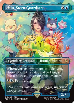 Lulu, Stern Guardian (Borderless) (Chocobo Track Foil) (FIC-467)  Foil - Commander: FINAL FANTASY