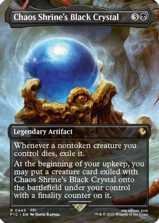 Chaos Shrine's Black Crystal (Borderless) (FIC-445)  Foil - Commander: FINAL FANTASY