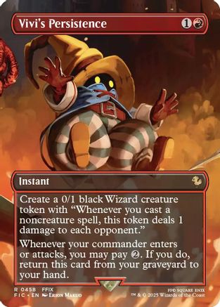 Vivi's Persistence (Borderless) (FIC-458)  Foil - Commander: FINAL FANTASY