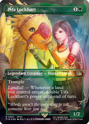 Tifa Lockhart (Borderless) (Chocobo Track Foil) (FIN-567)  Foil - FINAL FANTASY