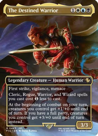 The Destined Warrior (Borderless) (FIC-443)  - Commander: FINAL FANTASY