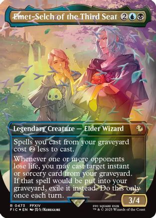 Emet-Selch of the Third Seat (Borderless) (Chocobo Track Foil) (FIC-473)  Foil - Commander: FINAL FANTASY