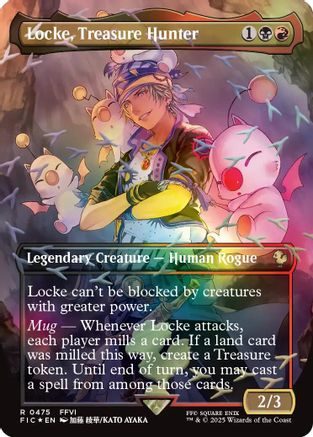 Locke, Treasure Hunter (Borderless) (Chocobo Track Foil) (FIC-475)  Foil - Commander: FINAL FANTASY