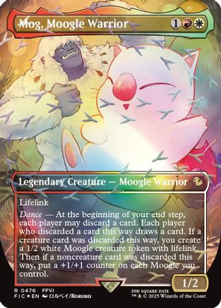 Mog, Moogle Warrior (Borderless) (Chocobo Track Foil) (FIC-476)  Foil - Commander: FINAL FANTASY