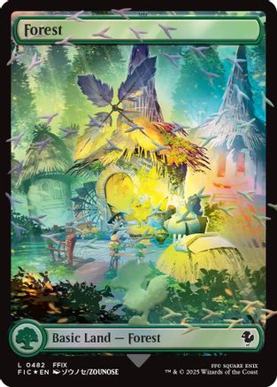 Forest (Chocobo Track Foil) (FIC-482) - Commander: FINAL FANTASY Foil