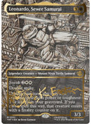 Leonardo, Sewer Samurai (Borderless) (Gold-Stamped Signature) (TMT-301) - Teenage Mutant Ninja Turtles Foil