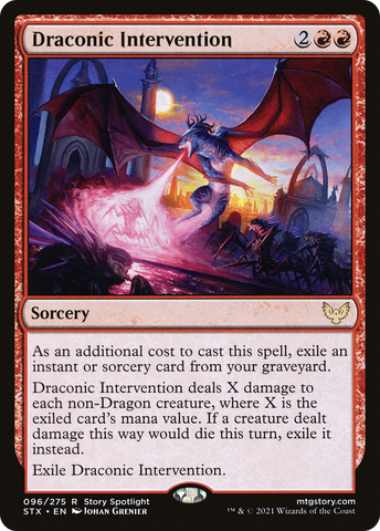 Draconic Intervention (STX-096)  - Strixhaven: School of Mages