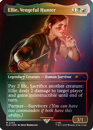Ellie, Vengeful Hunter (Rainbow Foil) (SLD-2203)  Foil - Secret Lair Drop Series